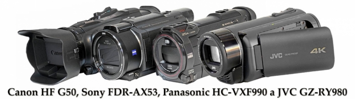 Kvartet značek VIDEOKAMER: Canon-Sony-Panasonic-JVC